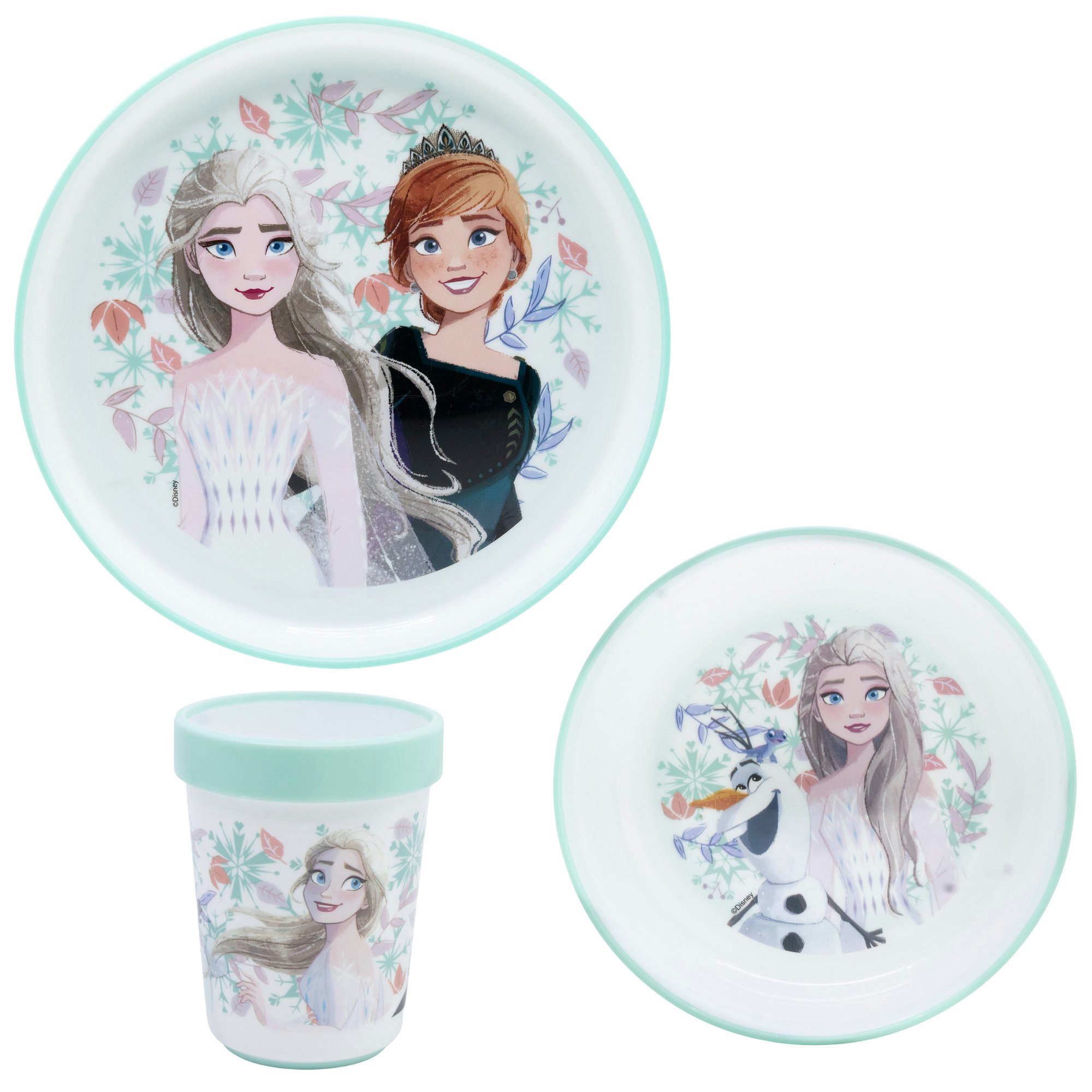 Kindergeschirr-Set Disney Die EIskönigin Elsa Kinder Anti Rutsch Geschirr-Set 3 teilig