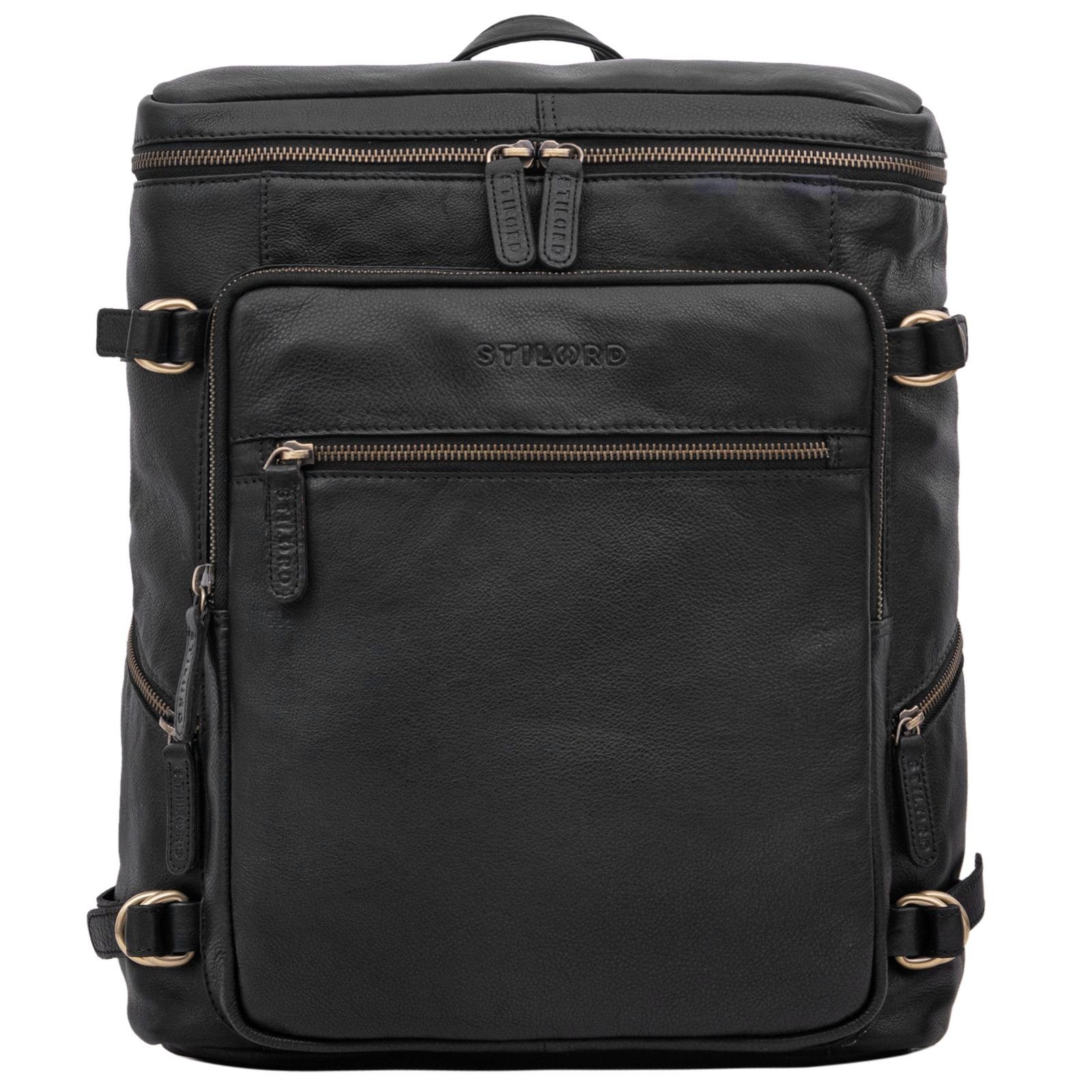 STILORD Notebookrucksack "Alvar" Businessrucksack Laptop-Fach 15.6 Zoll Herren Damen Echtleder