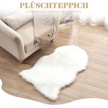 Fellteppich fellförmig,Lange Plüsch-Teppiche,imitierter Wolle, MAGICSHE, 60*90cm
