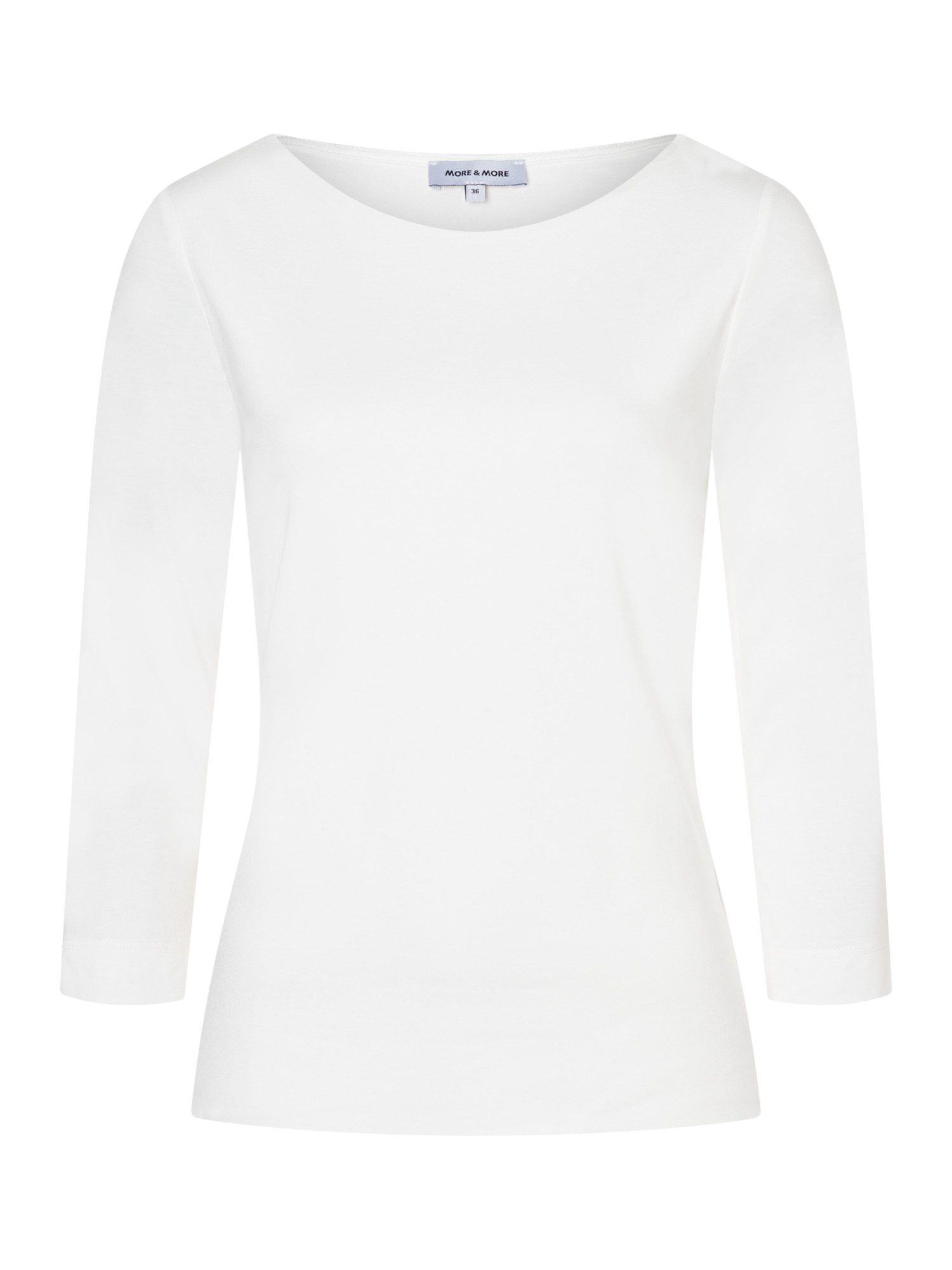 MORE&MORE 3/4-Arm-Shirt gerades Basic-3/4 Arm-Shirt