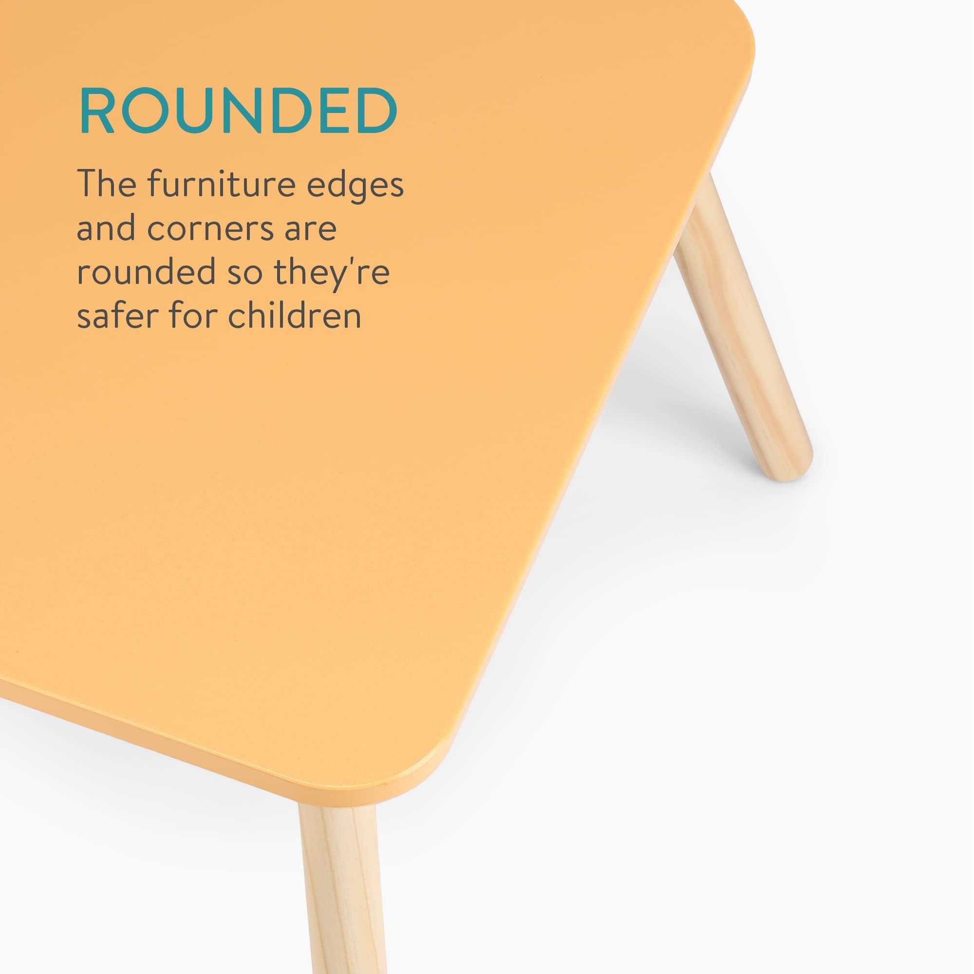 Navaris Kindersitzgruppe Navaris Kindersitzgruppe Giraffe aus Holz Orange – Bild 2 von 5