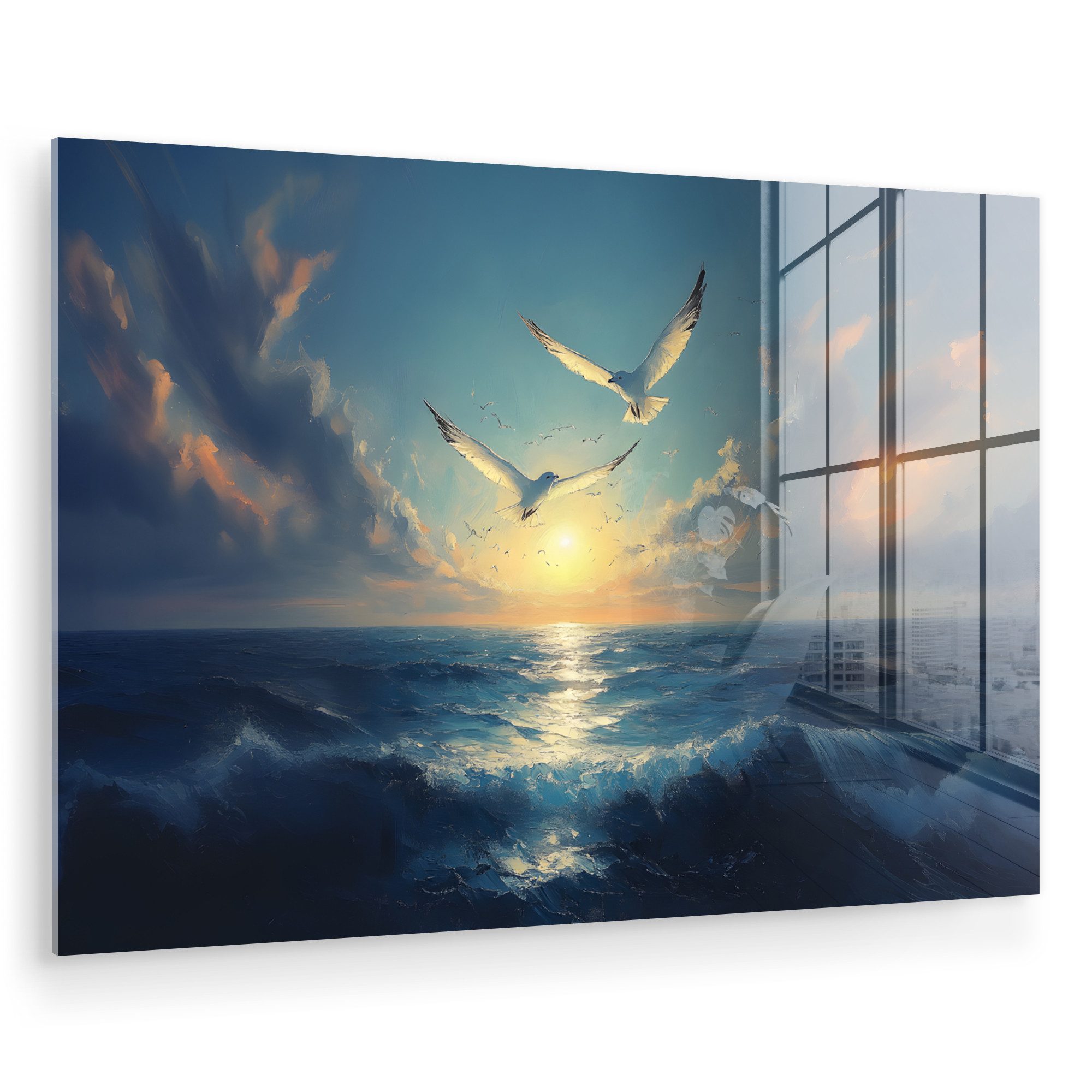 MuchoWow Acrylglasbild Möwen - Meer - günstig online kaufen