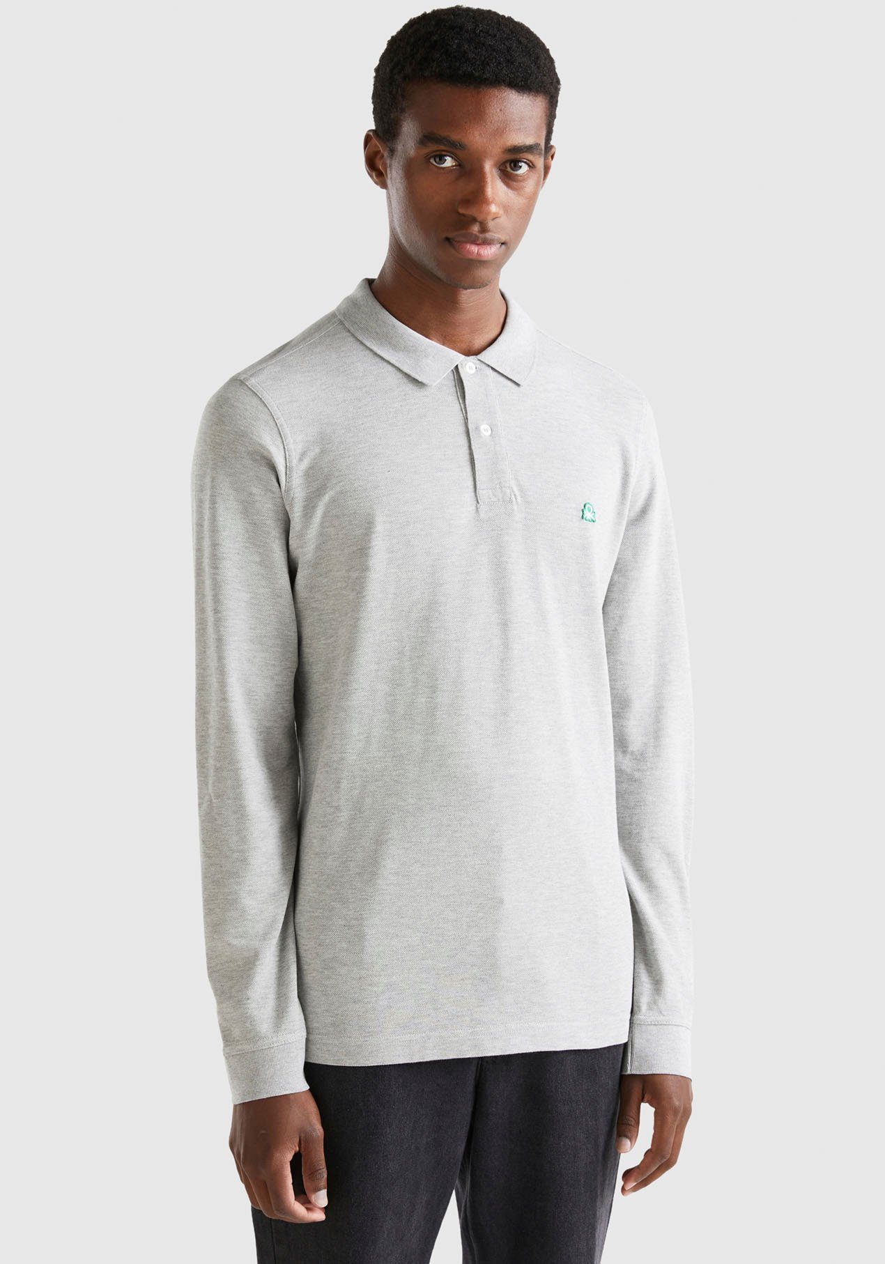 United Colors of Benetton Langarm-Poloshirt mit günstig online kaufen