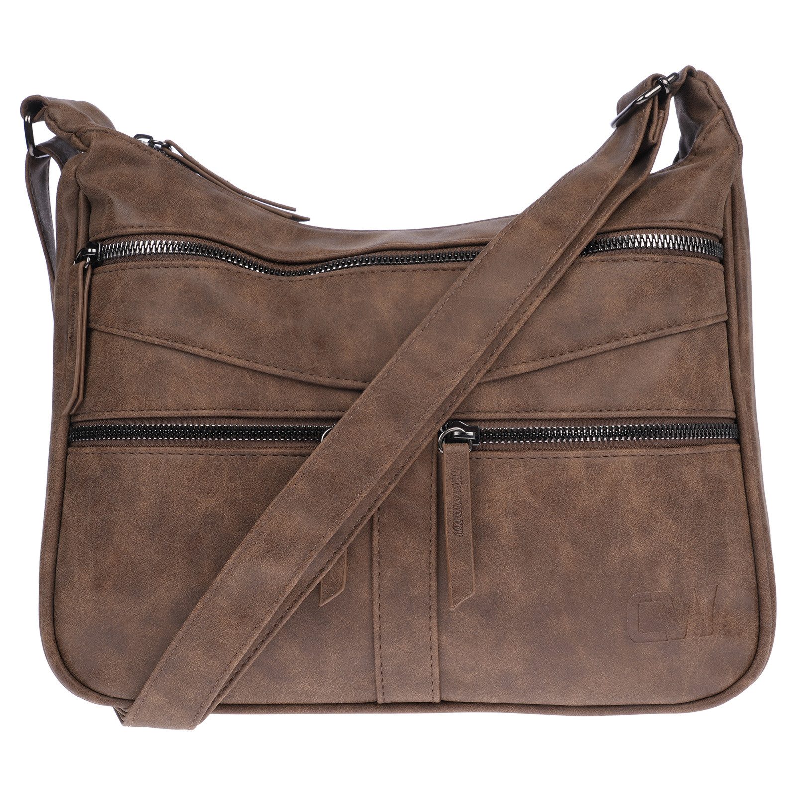 Christian Wippermann Umhängetasche Damen Tasche Schultertasche Umhängetasche Crossover (einzeln), Bag Leder Optik Handtasche