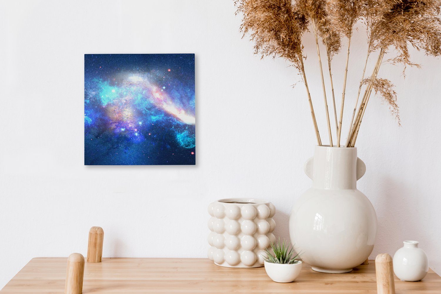 St), OneMillionCanvasses® für Sterne - (1 - Bilder Weltraum, Schlafzimmer Wohnzimmer Blau Leinwand Leinwandbild