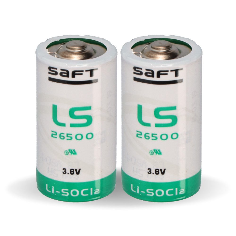 Saft 2x Saft Lithium 3,6V Batterie LS 26500 PLUS C Baby - Zelle Batterie