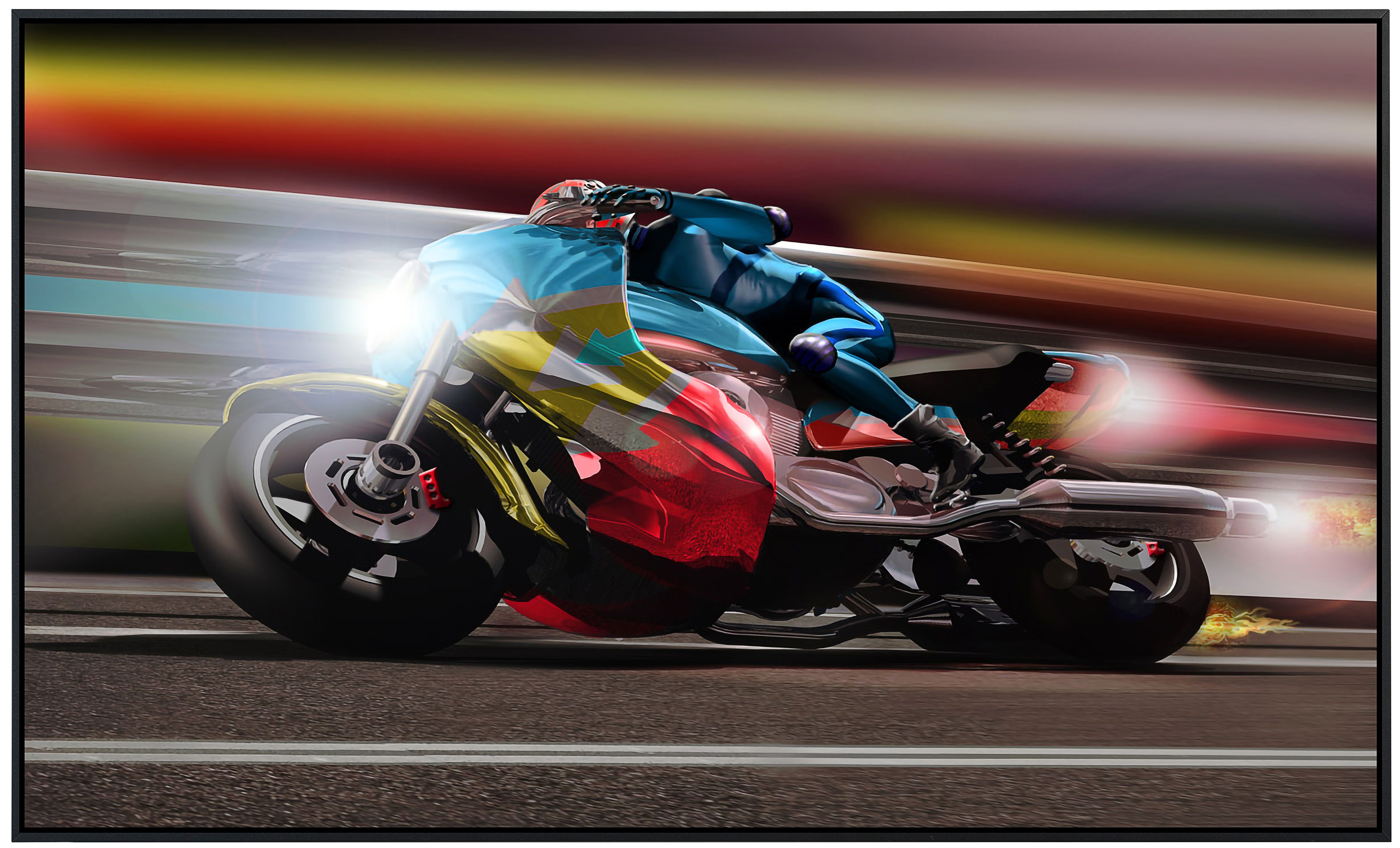 Papermoon Infrarotheizung INFRAROT-BILD-HEIZUNG, Motorrad, TÜV-Rheinland/GS zertifiziert, angenehme Strahlungswärme