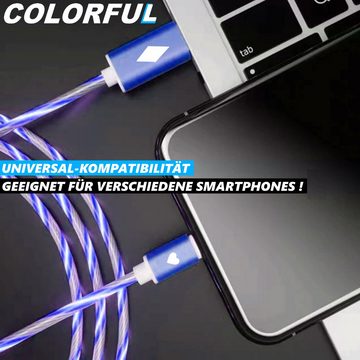 MAVURA COLORFUL MICRO USB LED Ladekabel Datenkabel Leuchtkabel 1m Smartphone-Kabel, USB, Kabel