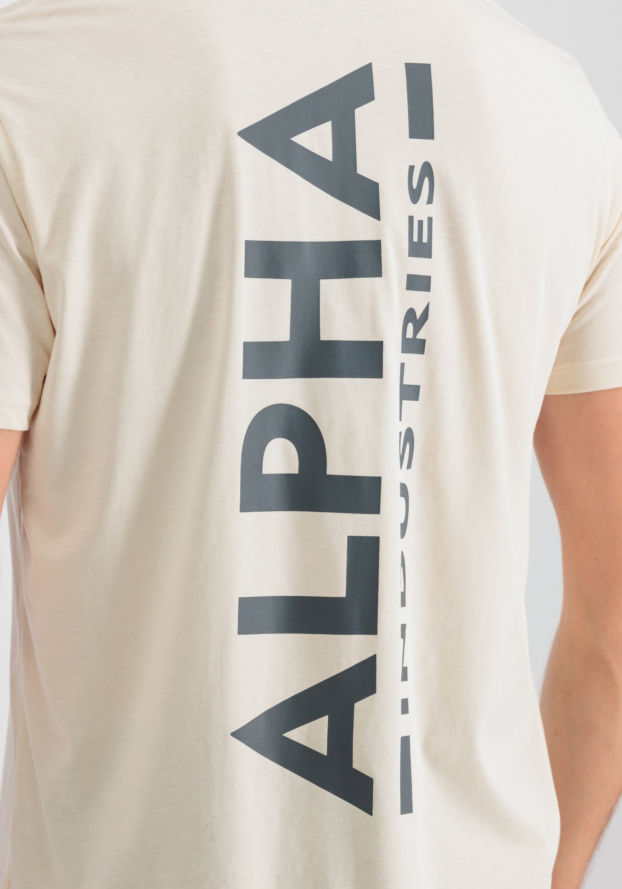 Industries T-Shirts T-Shirt Industries stream T white Backprint Alpha Alpha Men jet -