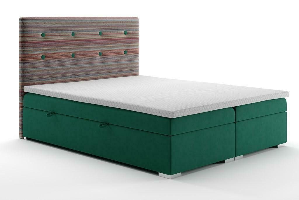 Betten Luxus Boxspring Bett JVmoebel Bettkasten Textil Doppel Bett Bett, Polster