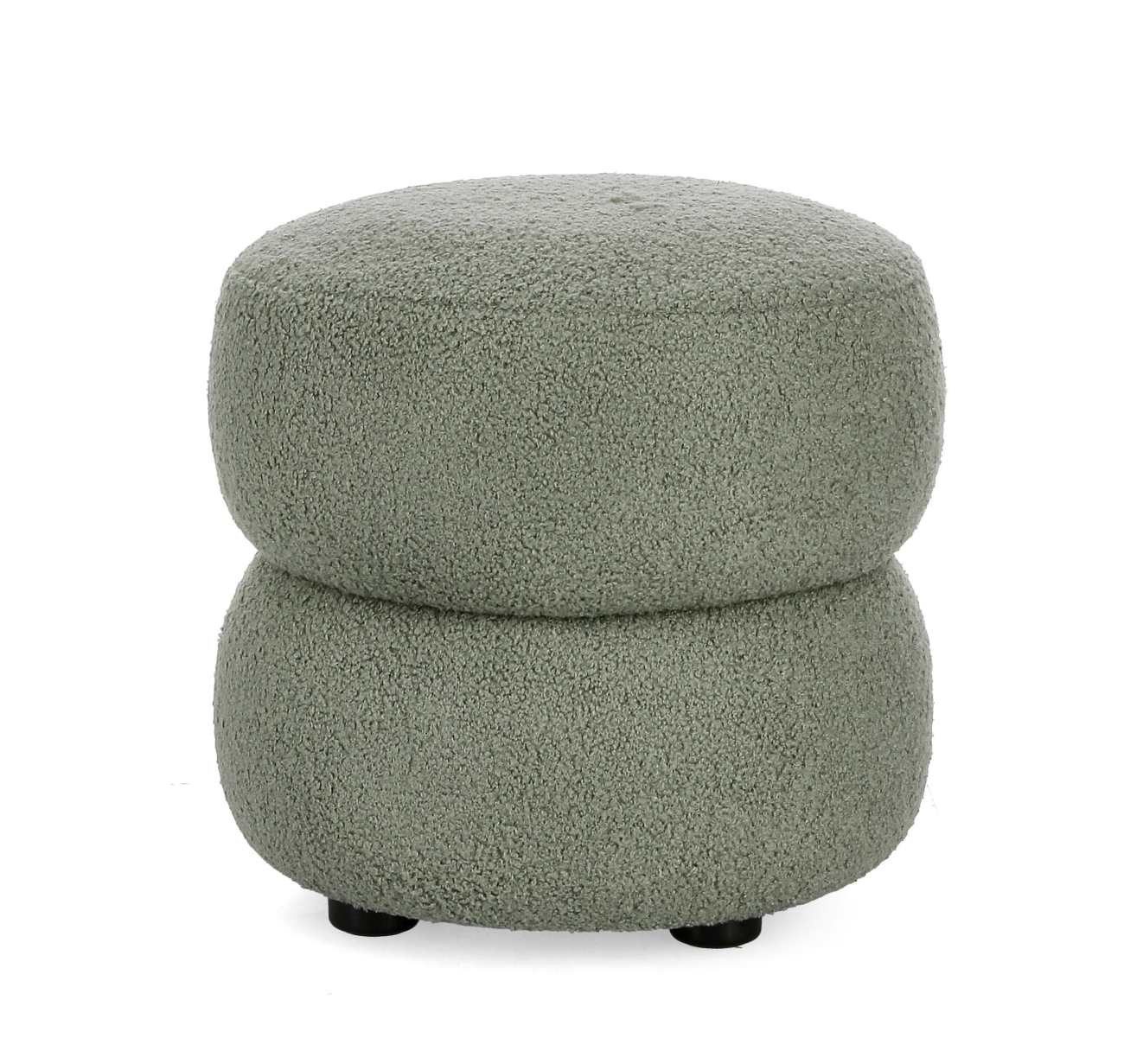 Bizzotto Hocker Gabby aus Boucle-Stoff, Grün günstig online kaufen