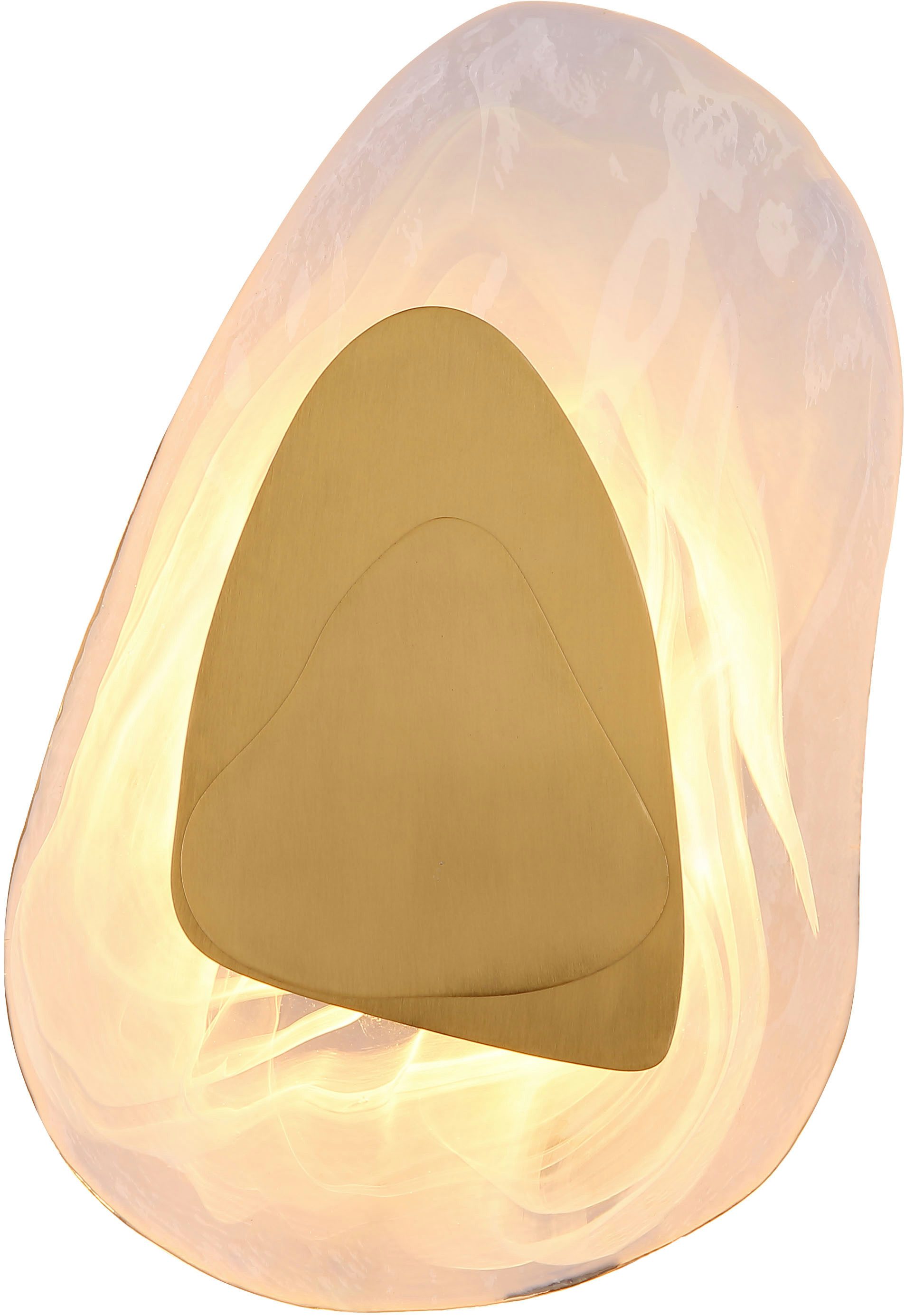 GLOBO LIGHTING LED Wandleuchte DORSEY, LED fest integriert, Warmweiß, Wandlampe/Glas klar/BxH: 203x315mm
