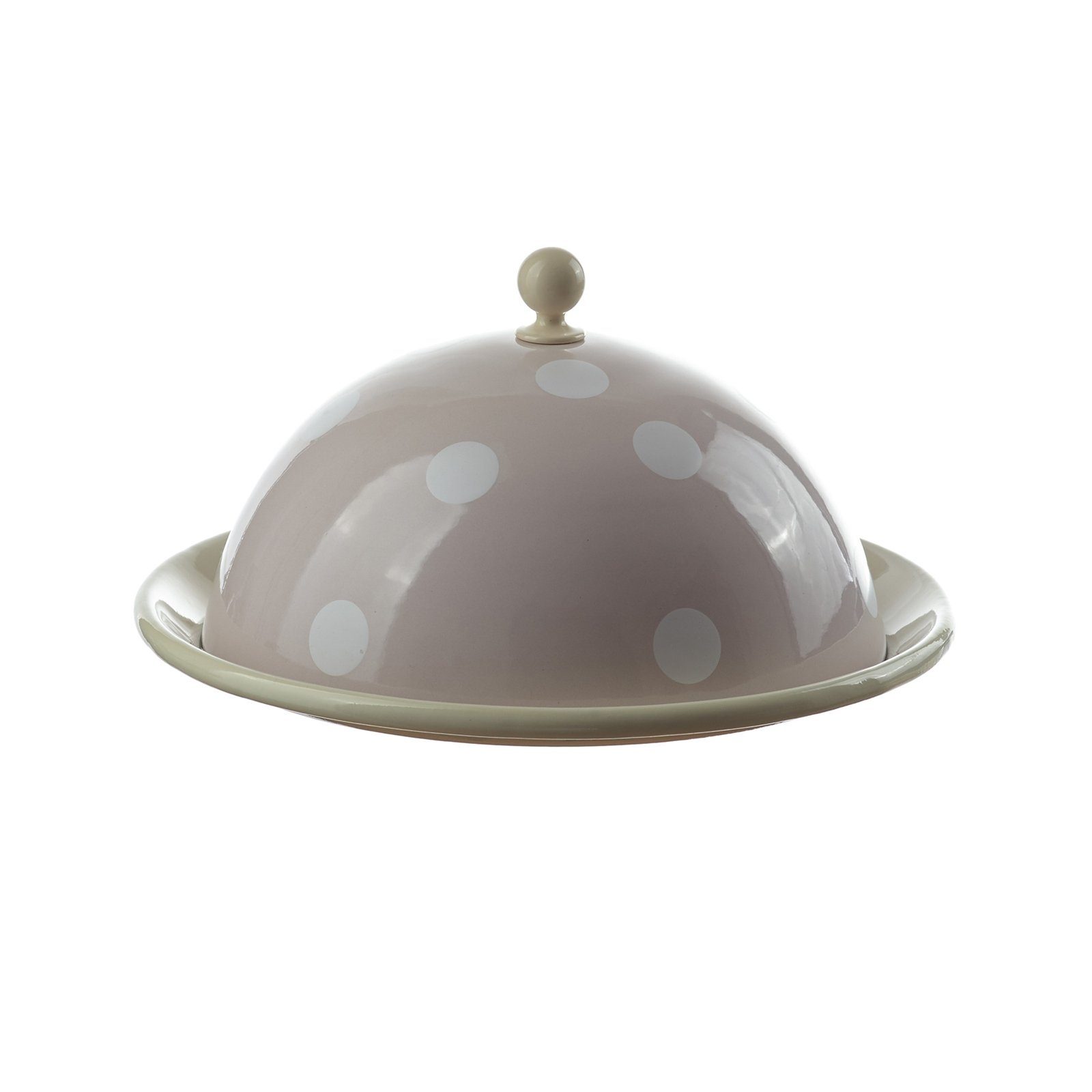 Neuetischkultur Butterdose Butterdose rund, Tupfen Retro, Emaille, (Stück, 1-tlg., 1 Butterdose), Butterglocke aus Emaille