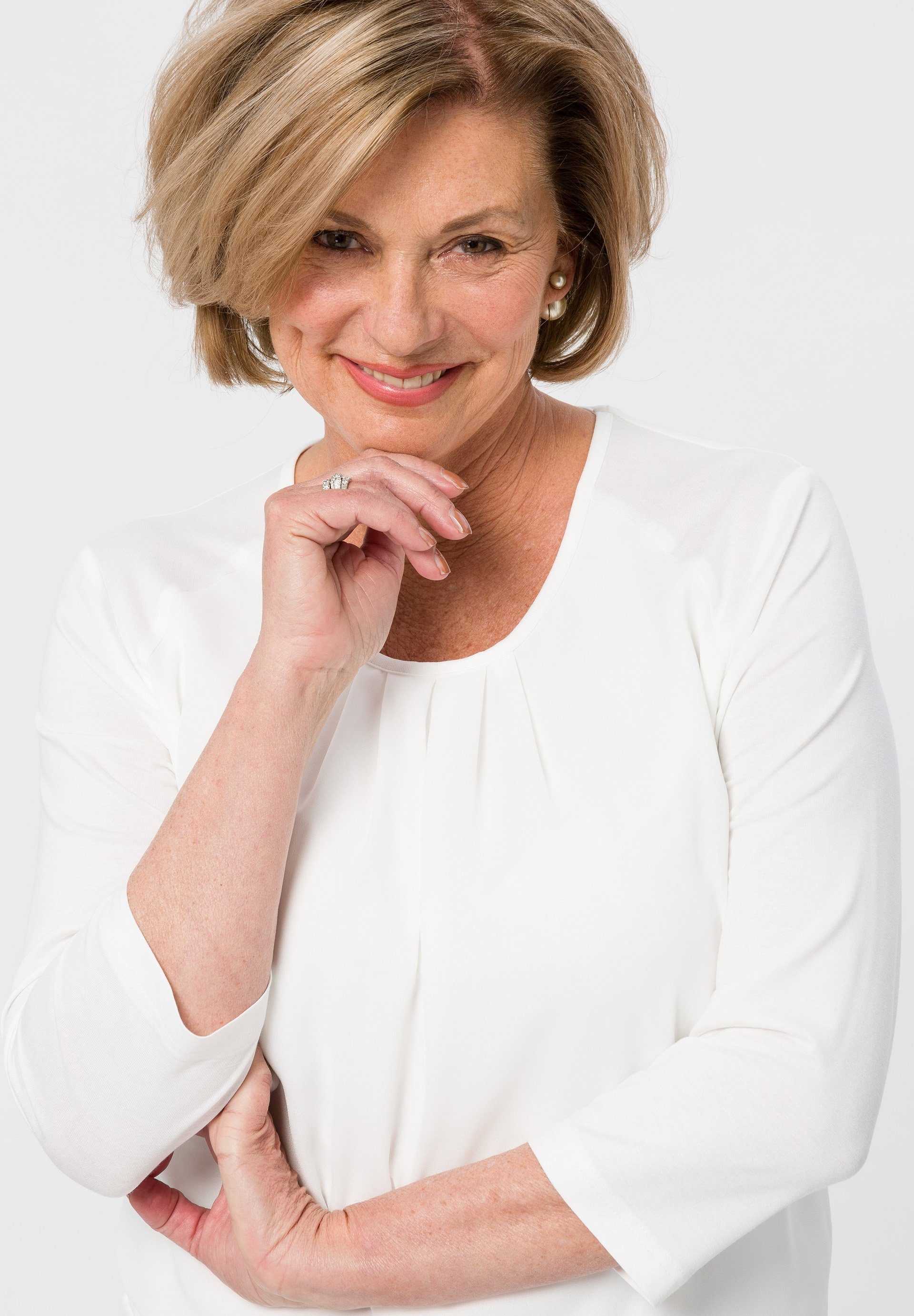 FRANK WALDER Blusenshirt im Materialmix