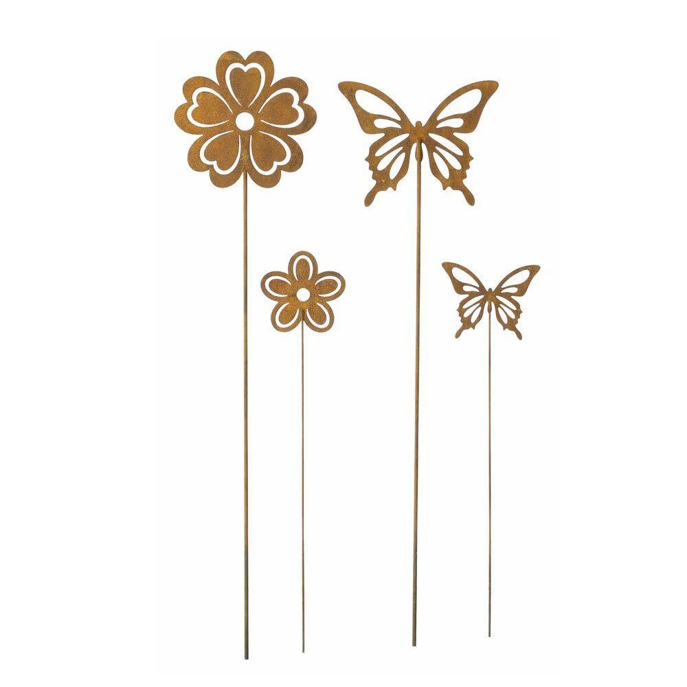 Home-trends24.de Gartenstecker Blume Schmetterling Stecker Garten günstig online kaufen