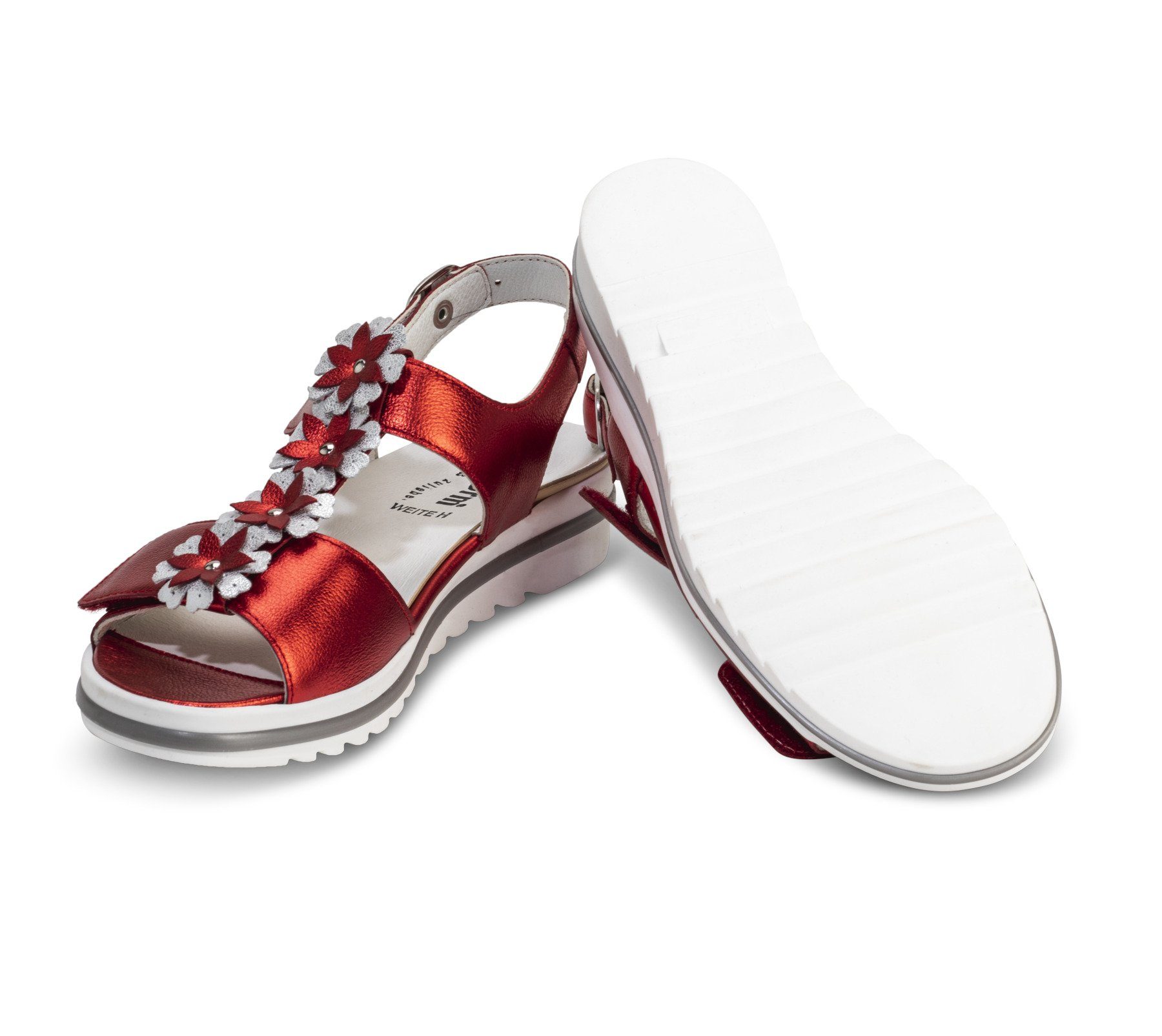 Sandale Damenschuhe vitaform Sandale brilliantrot Nappaleder