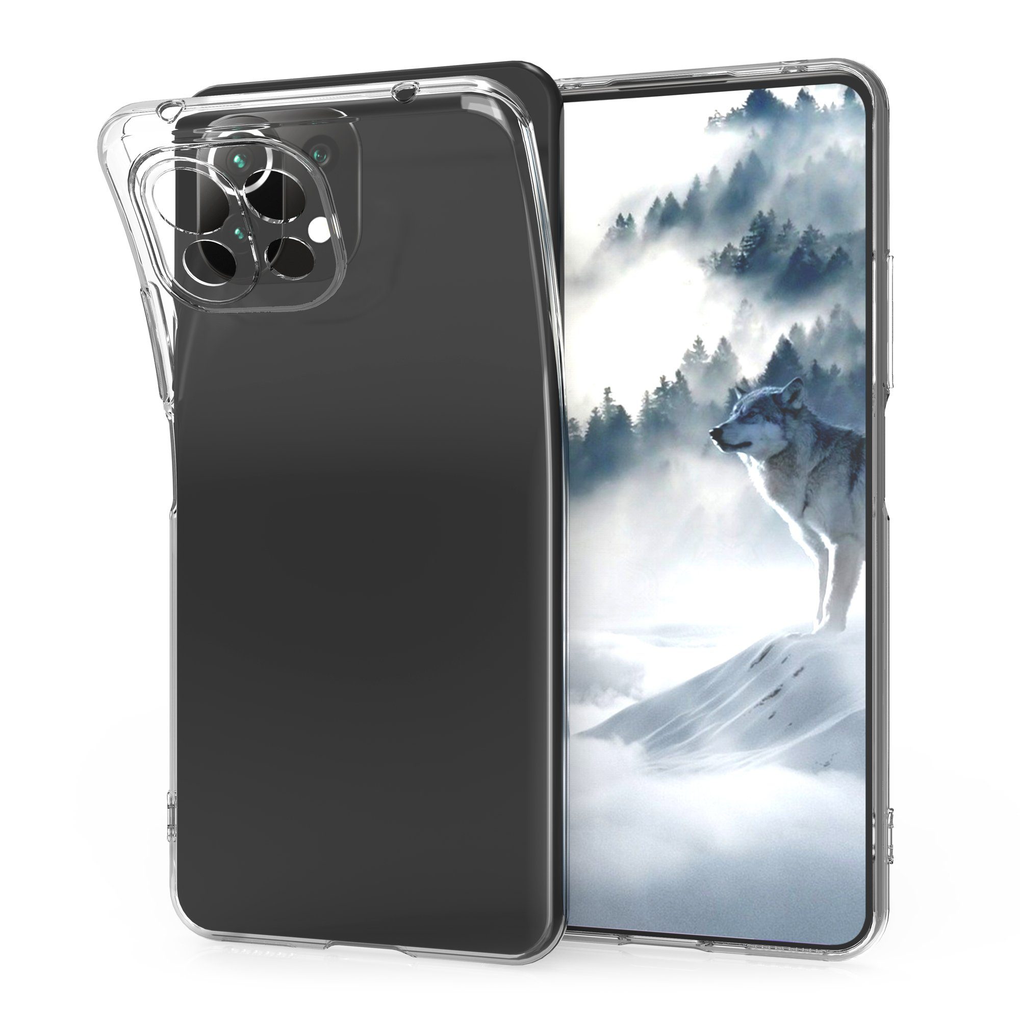 kwmobile Handyhülle Hülle für Xiaomi 11 Lite (5G) NE / Mi 11 Lite (5G), Silikon Handyhülle transparent - Handy Case gummiert