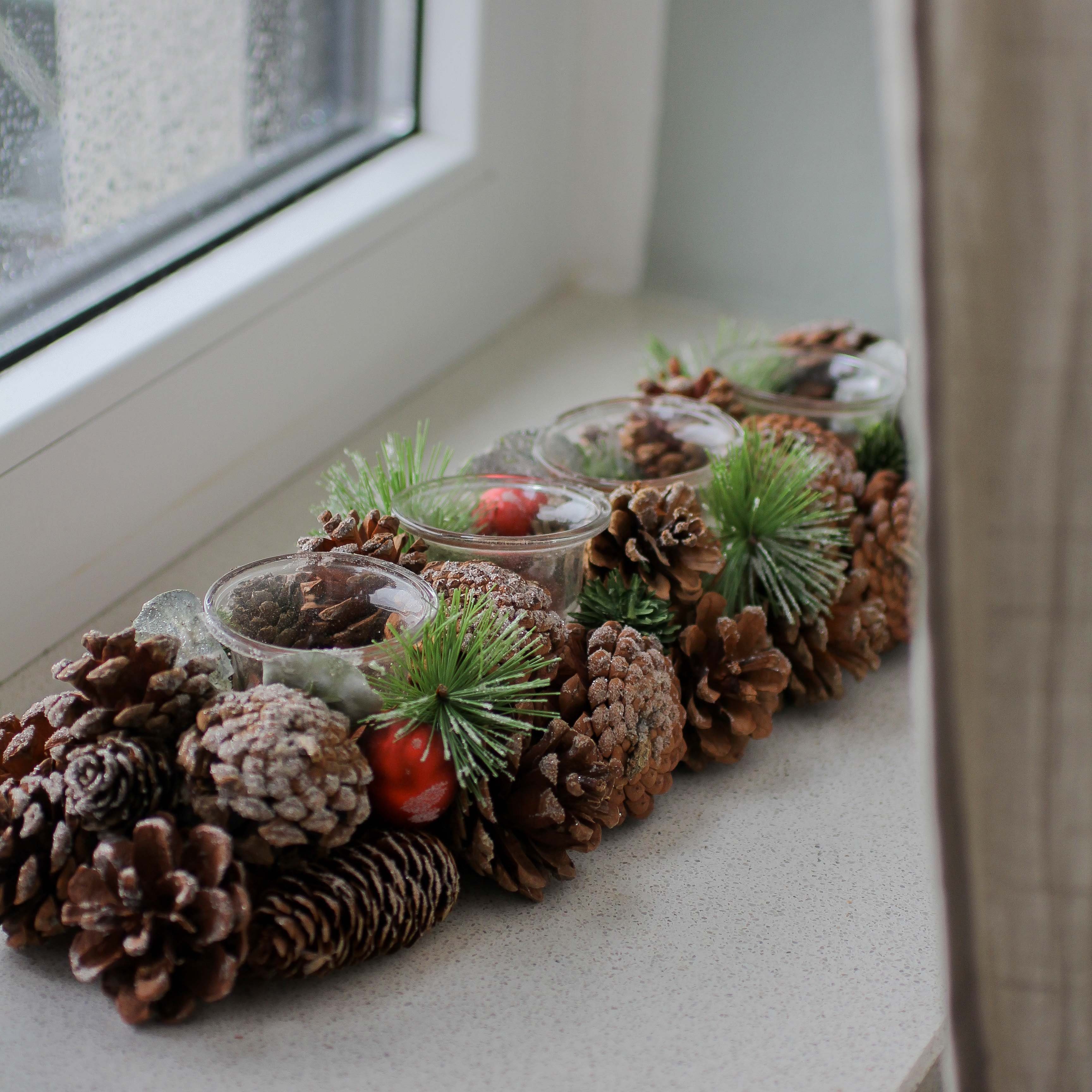 Easy line® Adventskranz mit Teelichtern Weihnachtsdeko, Adventszeit