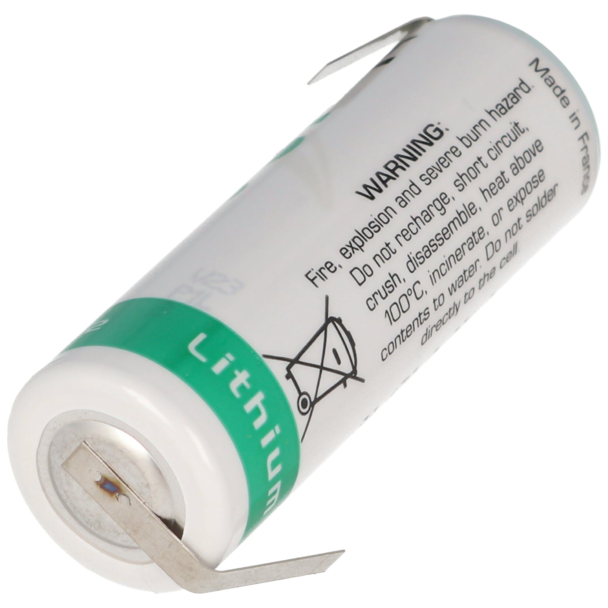 SAFT mit Batterie, Batterie, Lithium Z-Form LS17500 V) (3,6 A, Lötfahne Size Saft