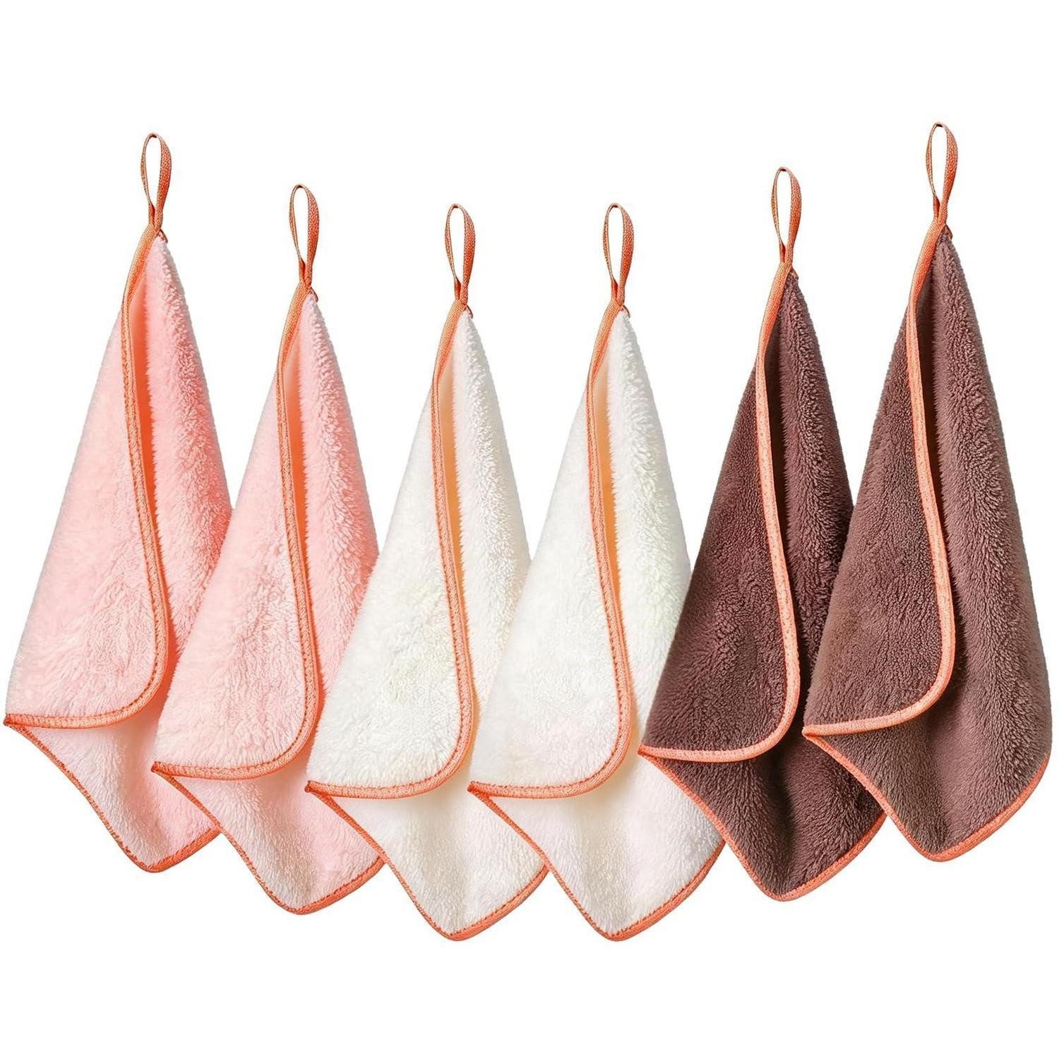 LuxusKollektion Gesichtsreinigungstücher Abschminktücher Mikrofaser 6er-Pack 30x30cm