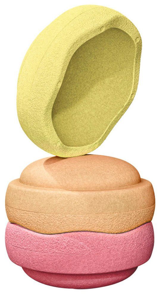 Stapelstein Balancetrainer Original warm pastel, 180 g leicht und bis zu 180 kg belastbar