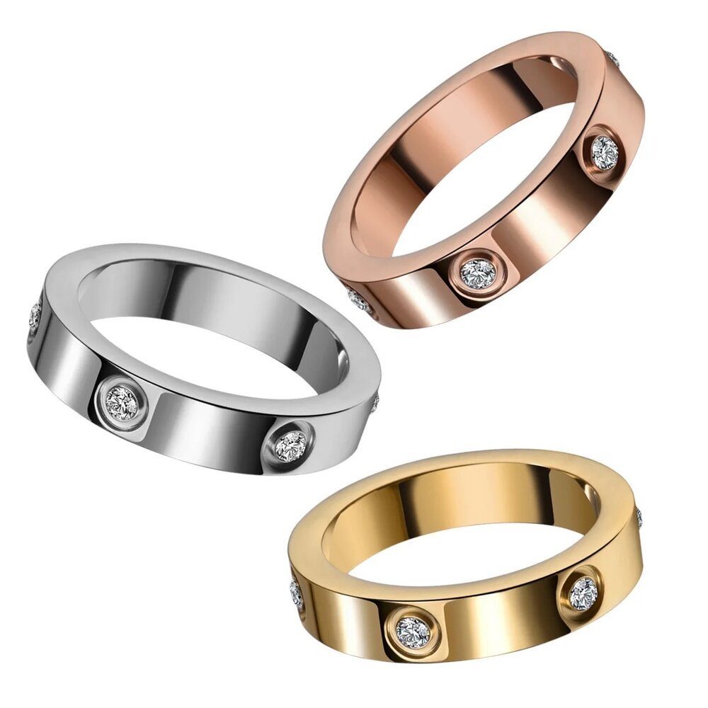 ROUGEMONT Fingerring Partner Ring Freundschaftsring Ring Wasserfest Hypoallergen, Hypoallergen