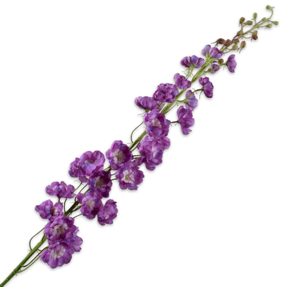 Künstliche Zimmerpflanze Seidenblume Rittersporn Delphinium Purple (127cm), SILK-KA