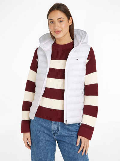 Tommy Hilfiger Steppweste LW PADDED GLOBAL STRIPE VEST mit Elastic-Band