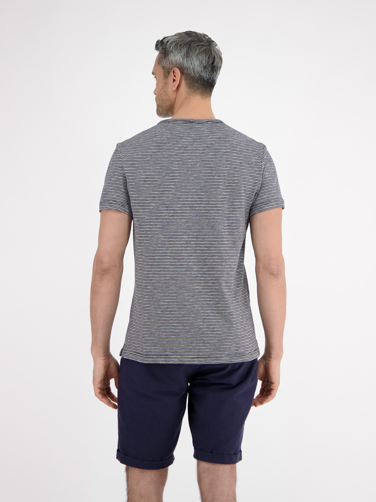 LERROS T-Shirt mit Serafino Kragen günstig online kaufen