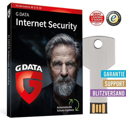 GData Internet Security 2022, 3 Geräte, 1 Jahr, auf USB-Stick, kostenloser Versand