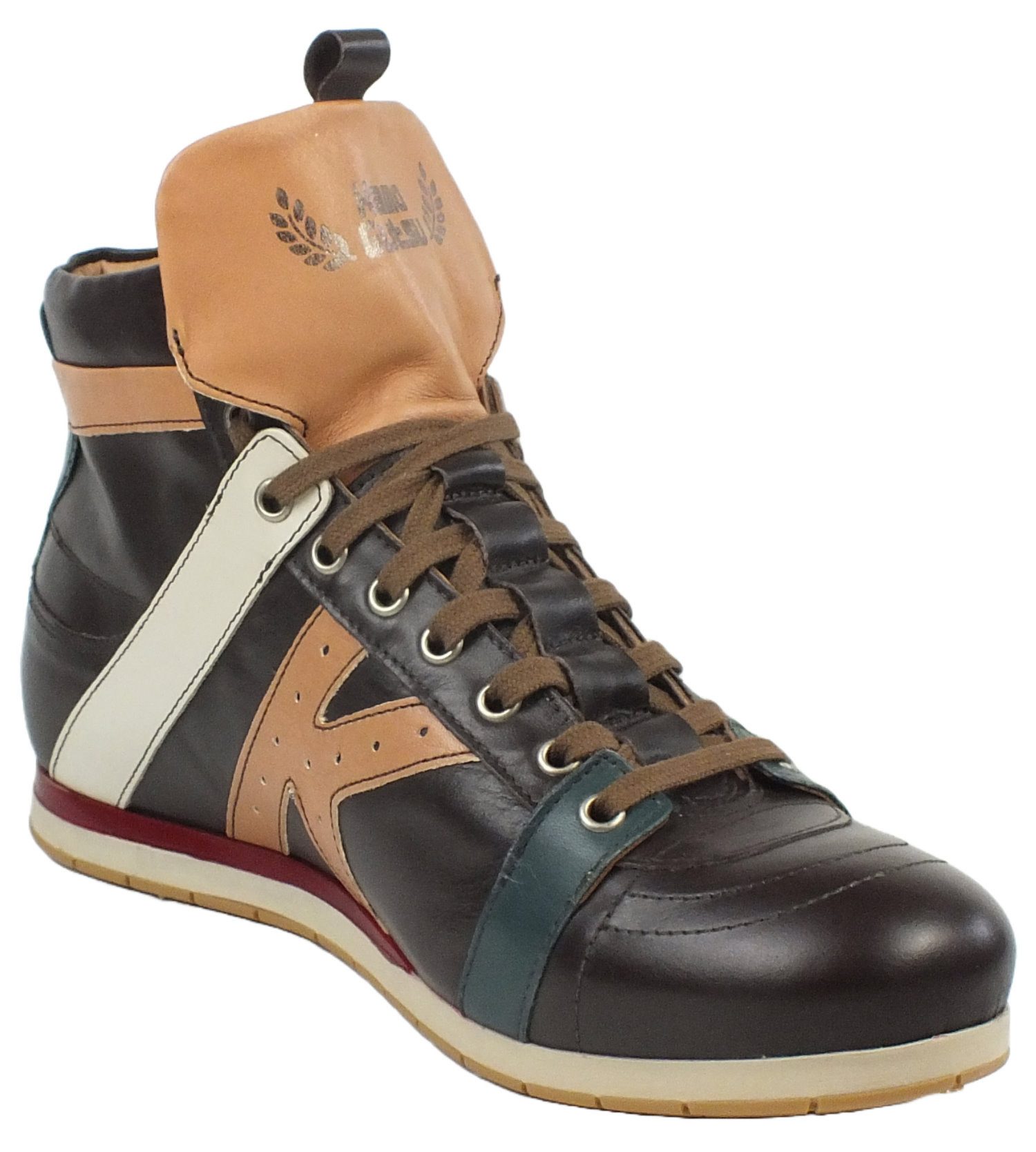 Kamo-Gutsu Herren Leder Halbschuhe Sneaker Wechselfussbett