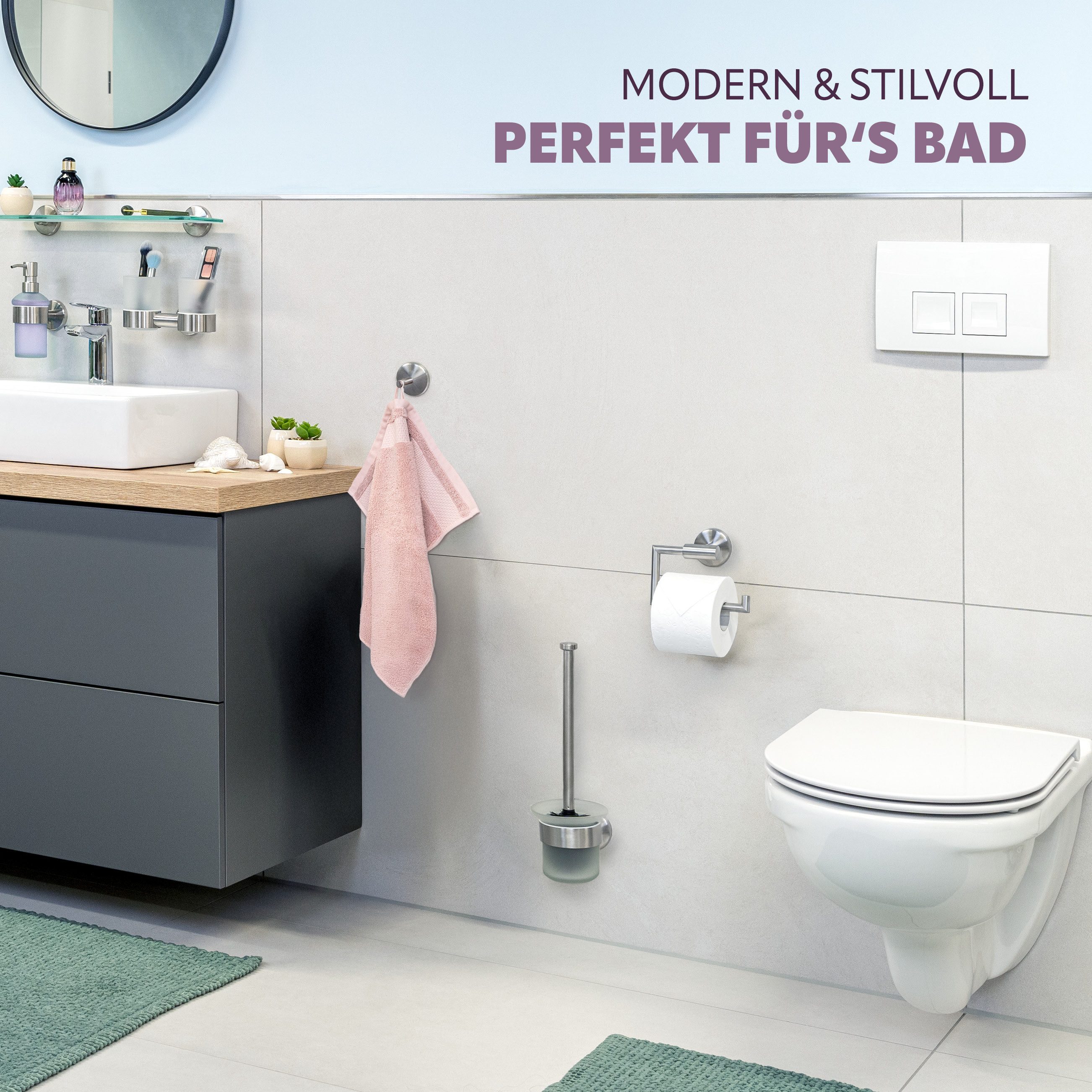 bremermann Toilettenpapierhalter Bad-Serie PIAZZA - Badezimmer Set 3tlg., E günstig online kaufen