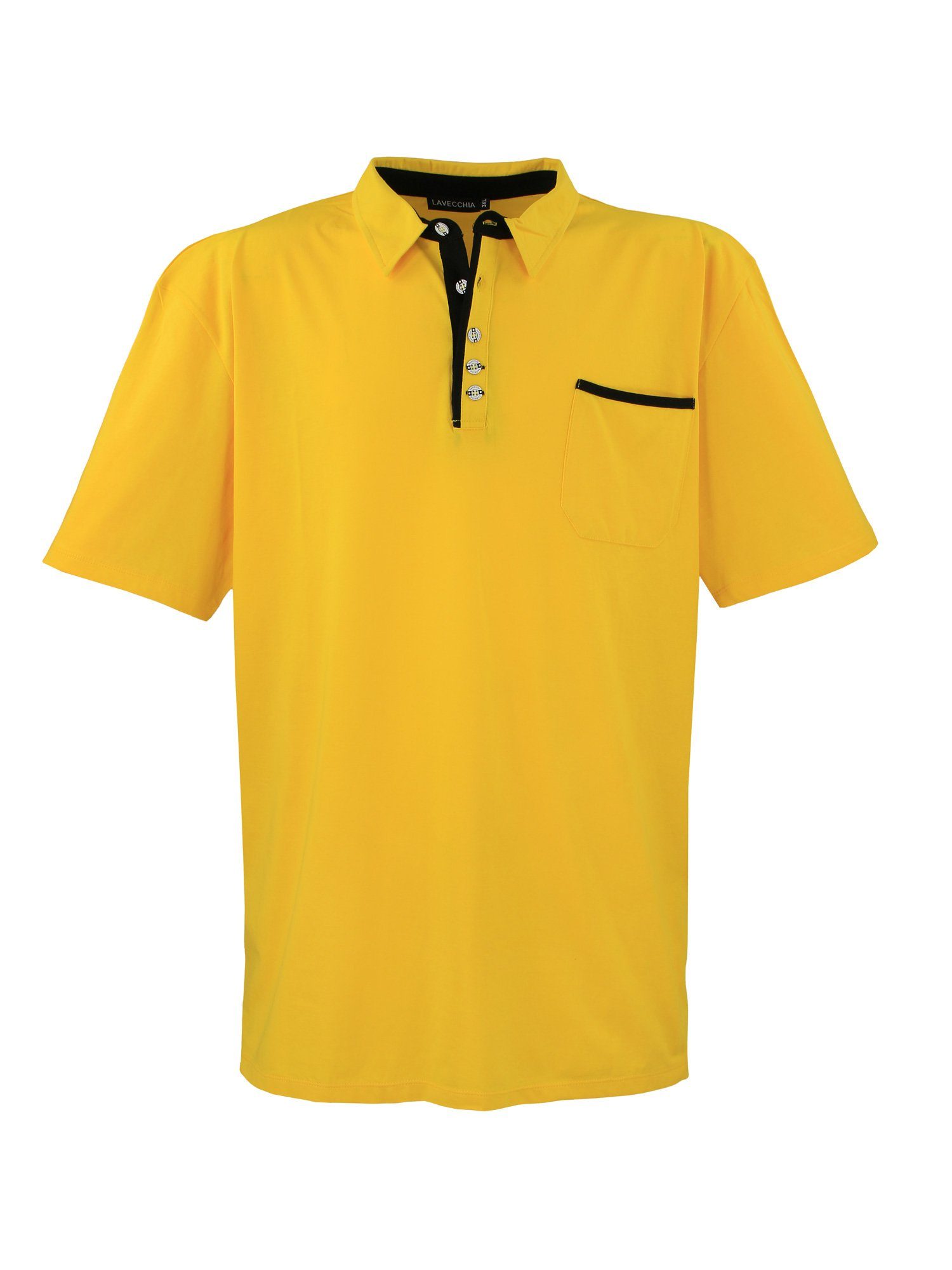Lavecchia Poloshirt Übergrößen Herren Polo Shirt Shirt Herren LV-1701 Polo gelb