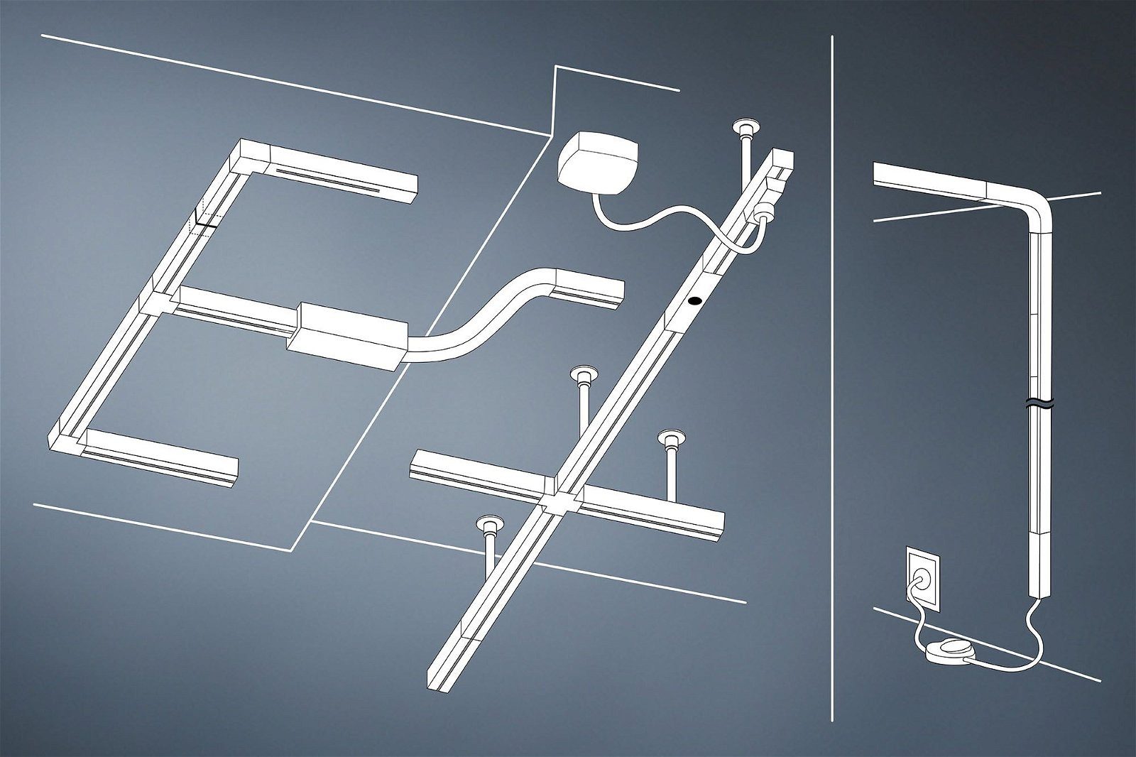 Paulmann Schienensystem-Verbinder URail Verbinder T-Stück 104x62mm max. 1.000W, (1-tlg) – Bild 4 von 5
