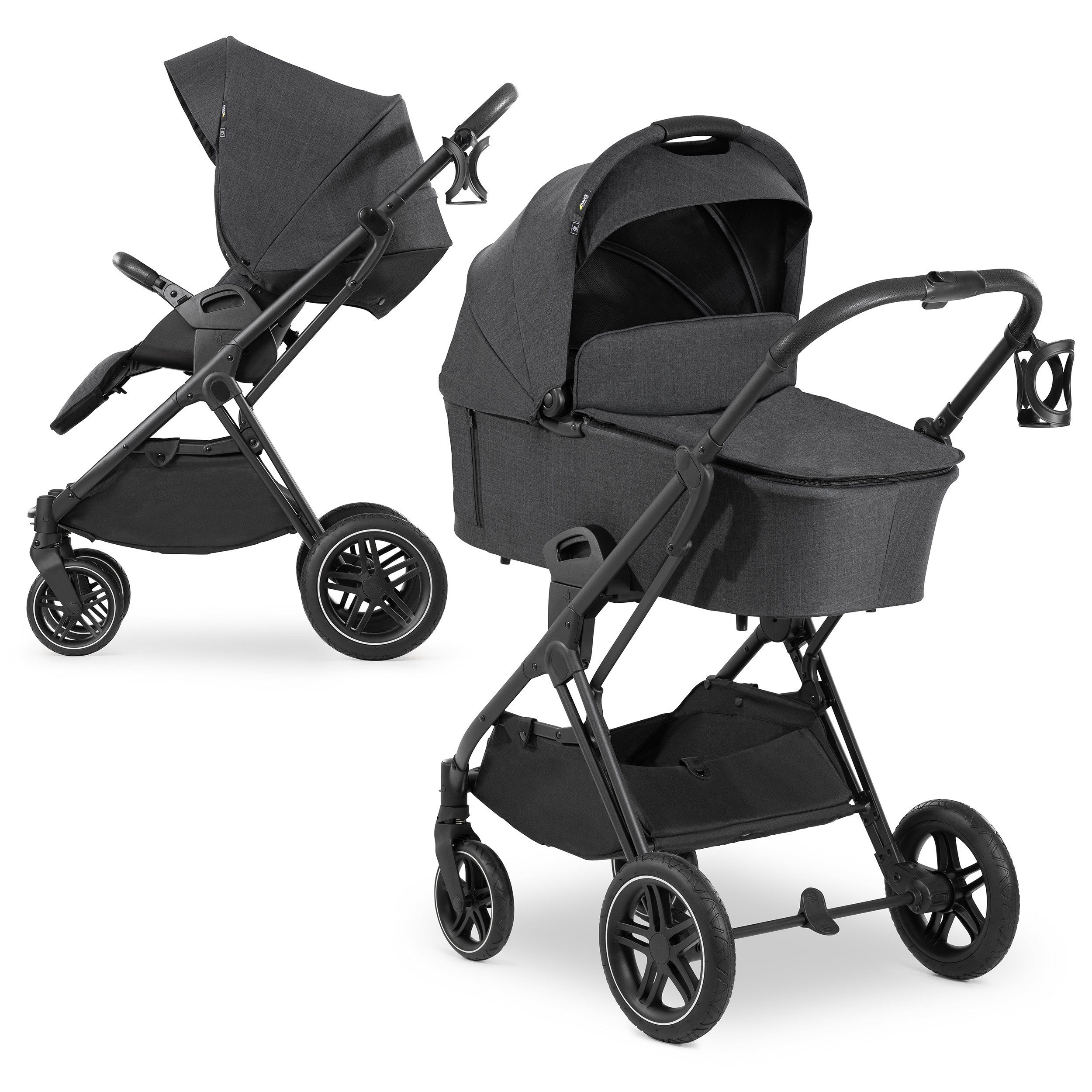 Kombi-Kinderwagen Vision X Duoset Black - Melange Black