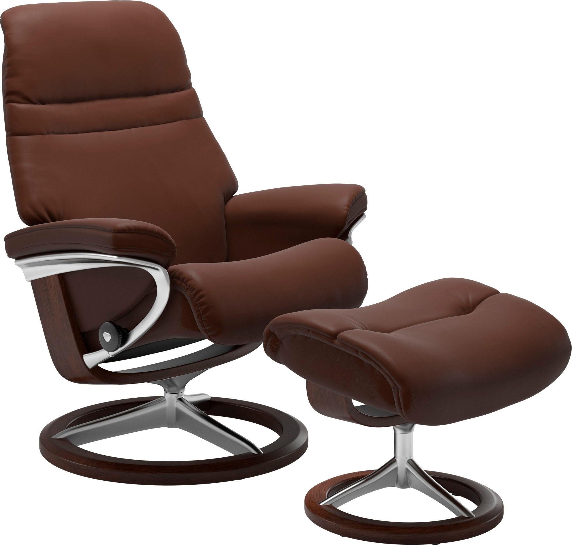 Stressless® Relaxsessel Sunrise, mit Braun Base, Gestell L, Größe Signature