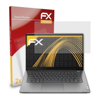 atFoliX Schutzfolie für Lenovo ThinkBook 14 Gen 3, (2 Folien), Entspiegelnd und stoßdämpfend