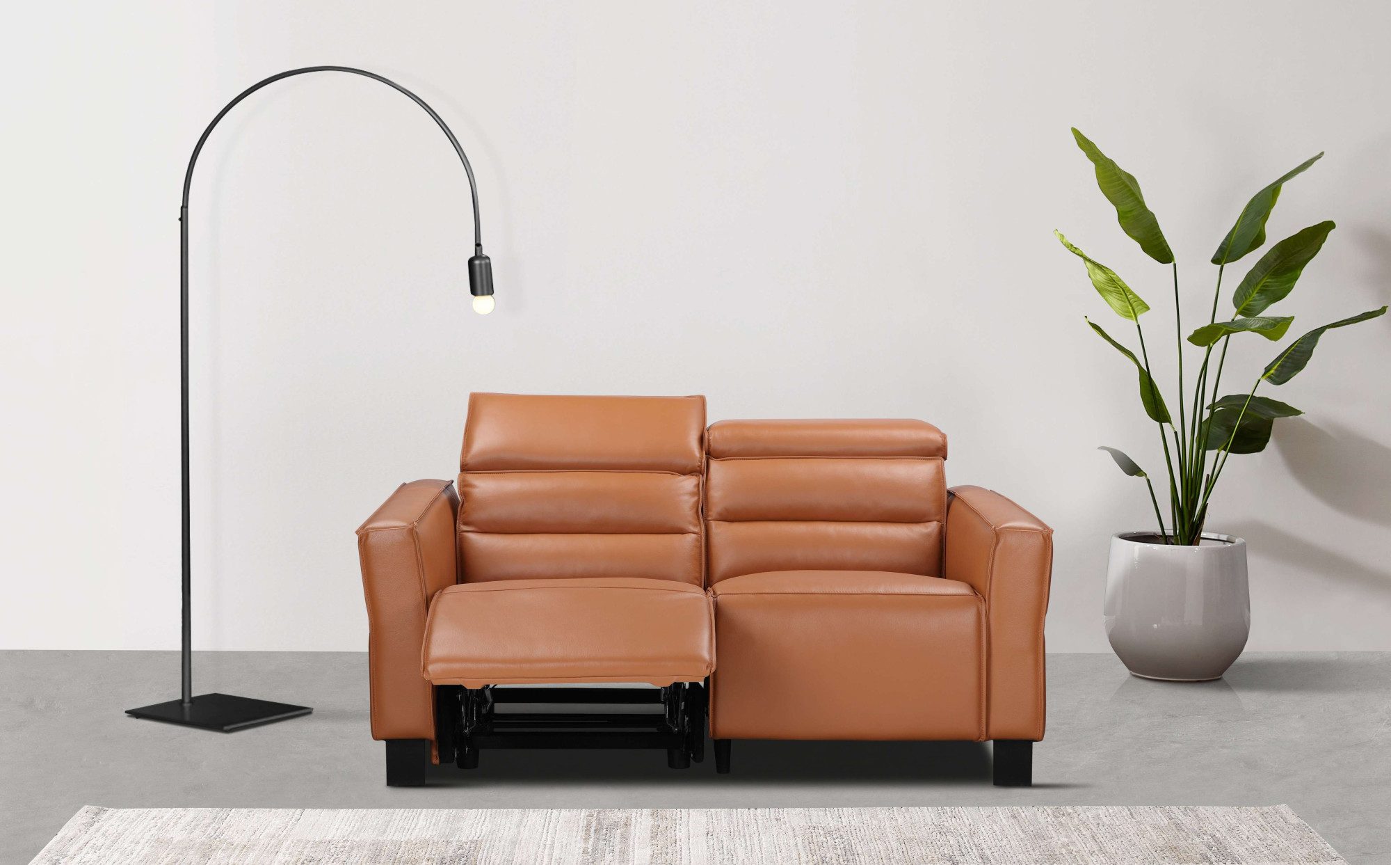 Home affaire 2-Sitzer Carpari, 162 cm, mit manueller od. elektrischer Relaxfunktion, (USB A/C), sowie Kopfteilverstellung