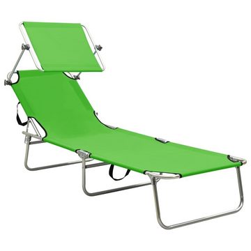 vidaXL Wellnessliege Gartenliege Strandliege Klappbare Sonnenliege Campingliege Aluminium D