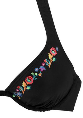 Buffalo Bügel-Bikini mit Blumenstickerei