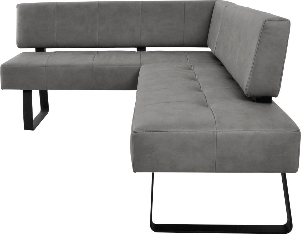 K+W Komfort & Wohnen Eckbank Spider II, Sitzsteppung, bequem durch Sandwichbauweise, 2 Stellmaße