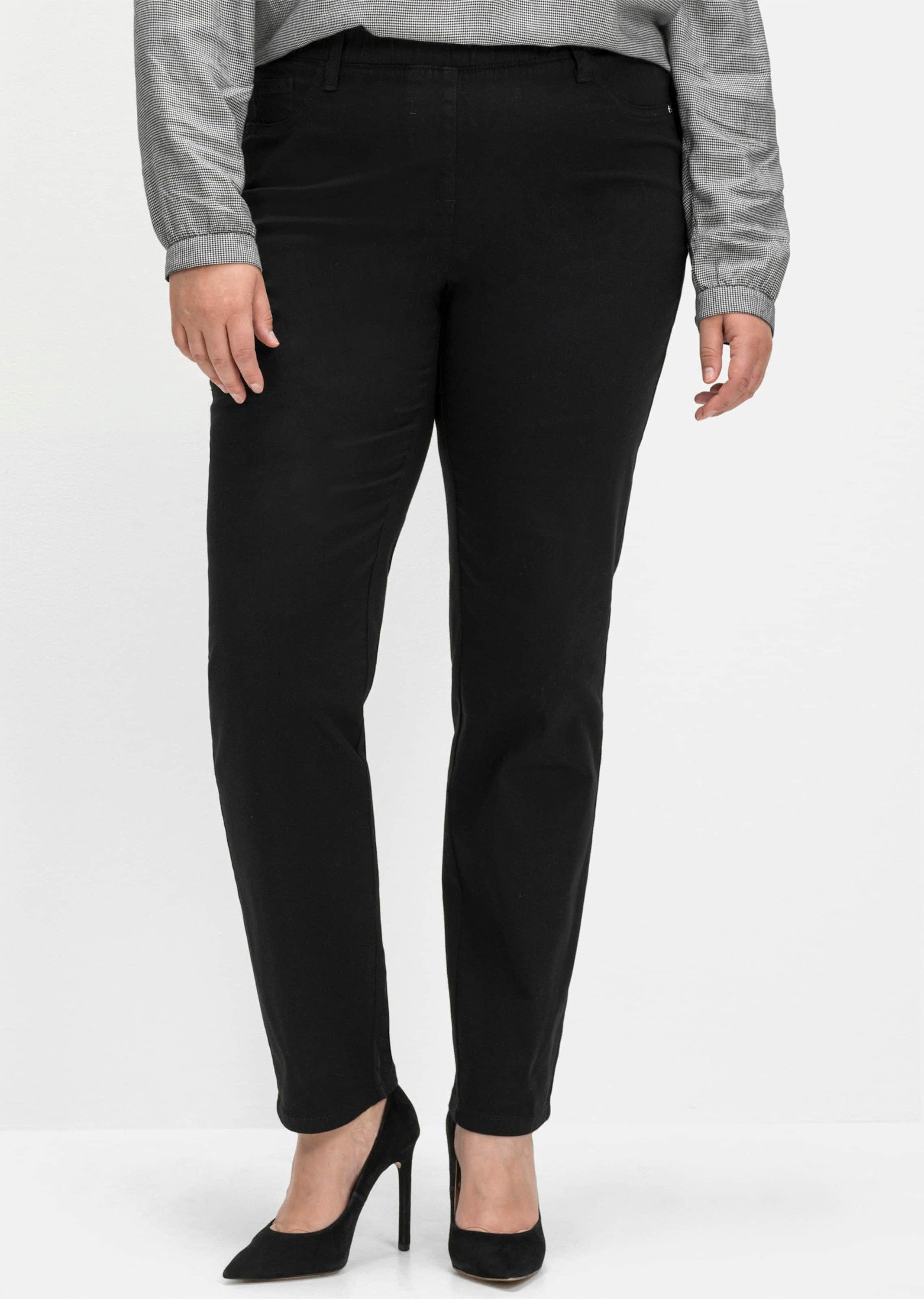 Sheego Jerseyhose Schlupfhose in schmaler Beinform – Bild 4 von 5