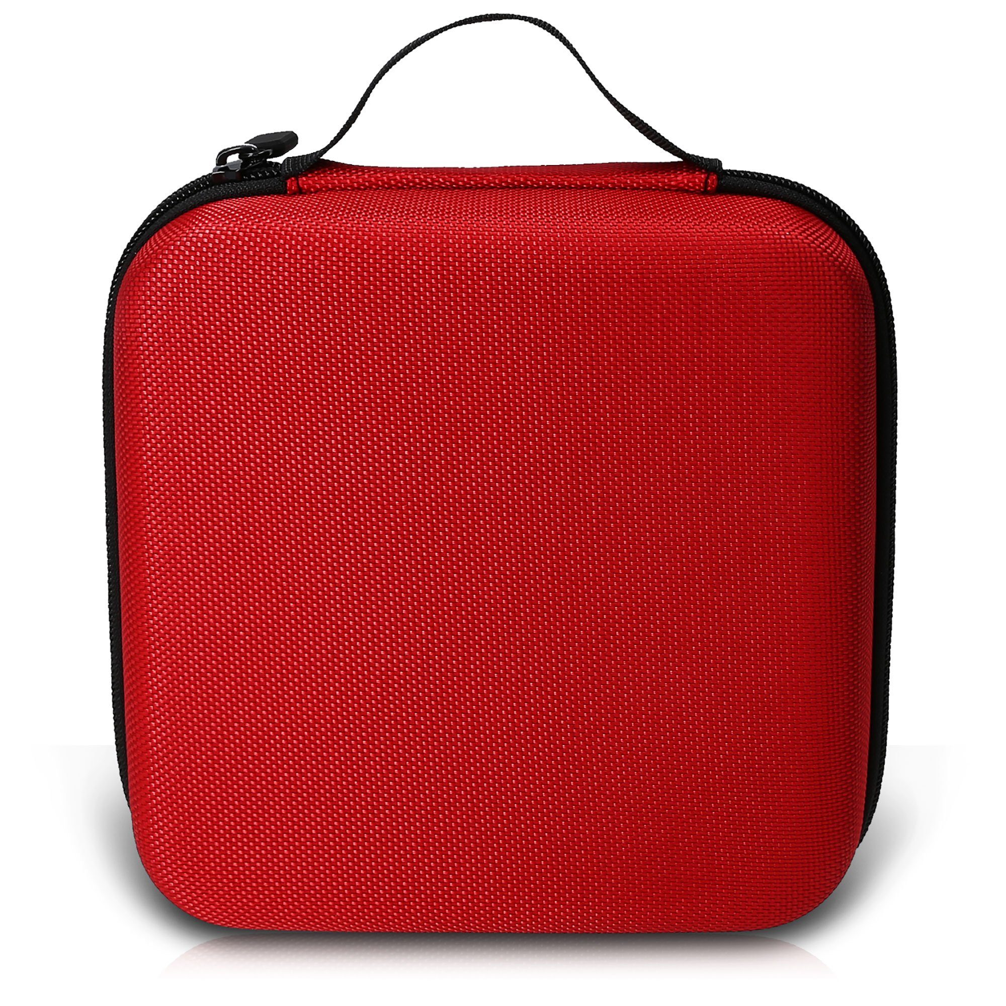 Figuren kwmobile Nylon Tonies, 20 Aufbewahrungsbox Tasche - für Rot Transportbox für - Box bis zu Tonie Hartschale aus