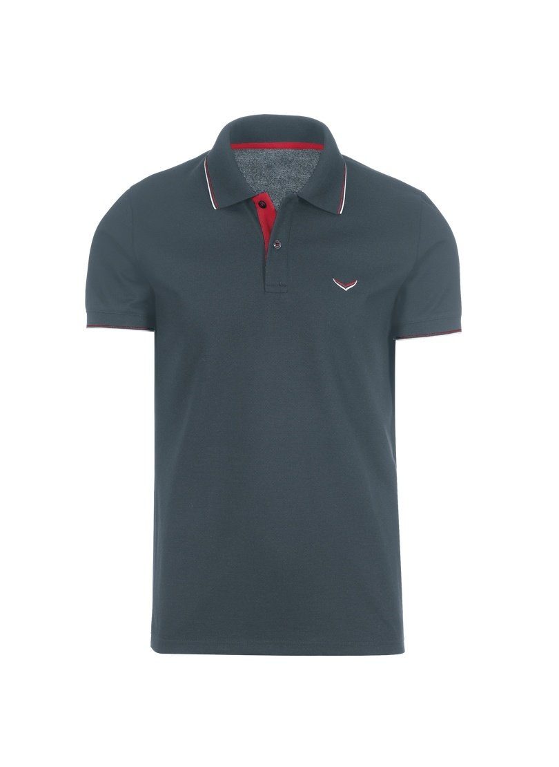 Trigema Poloshirt TRIGEMA Fit anthrazit Slim Polohemd