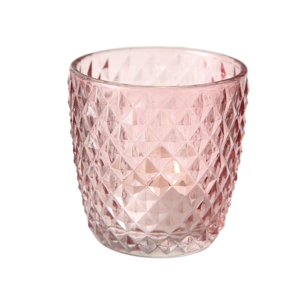 BOLTZE Windlicht Marilu (Set, 4 Glas, Rosa, 8 x x 8 aus cm St), 30