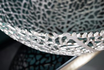 riess-ambiente Dekoschale ABSTRACT LEAF 45cm silber (Einzelartikel, 1 St), Wohnzimmer · Metall · Handarbeit · Modern Design