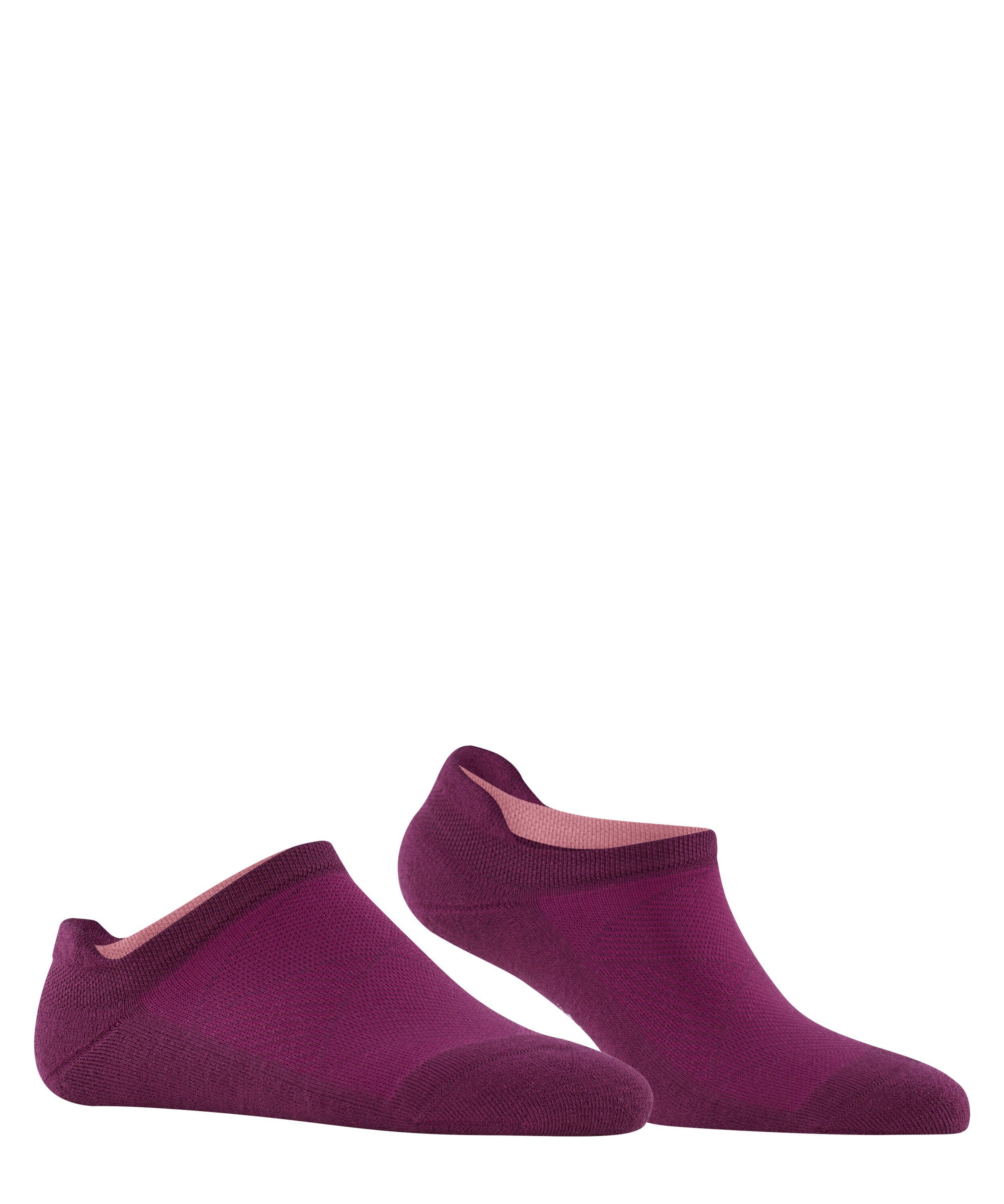 mit purple Sneakersocken Sohle leicht (1-Paar) (8712) Athleisure Burlington gepolsterter