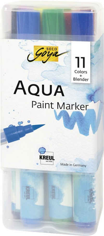 Kreul Flachpinsel Kreul Aqua Paint Marker Powerpack 11 Stifte
