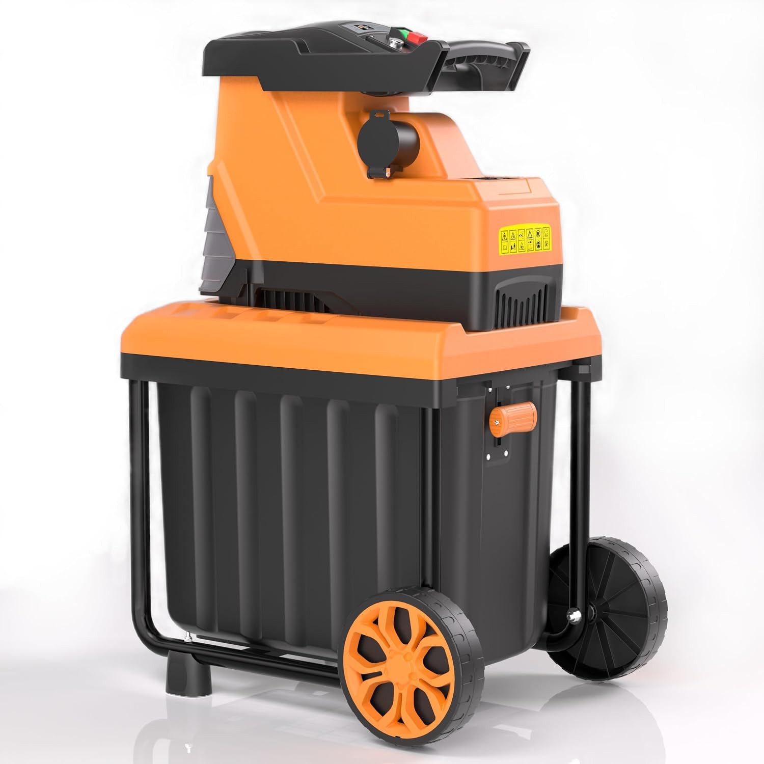 DOVAMAN Leisehäcksler Elektro, Gartenhäcksler mit 3000W bürstenlosem Motor, 4,5 cm max. Astdurchmesser, (1-St), Zerkleinert Äste bis 45 mm, 60L Auffangbox & Rücklaufsystem