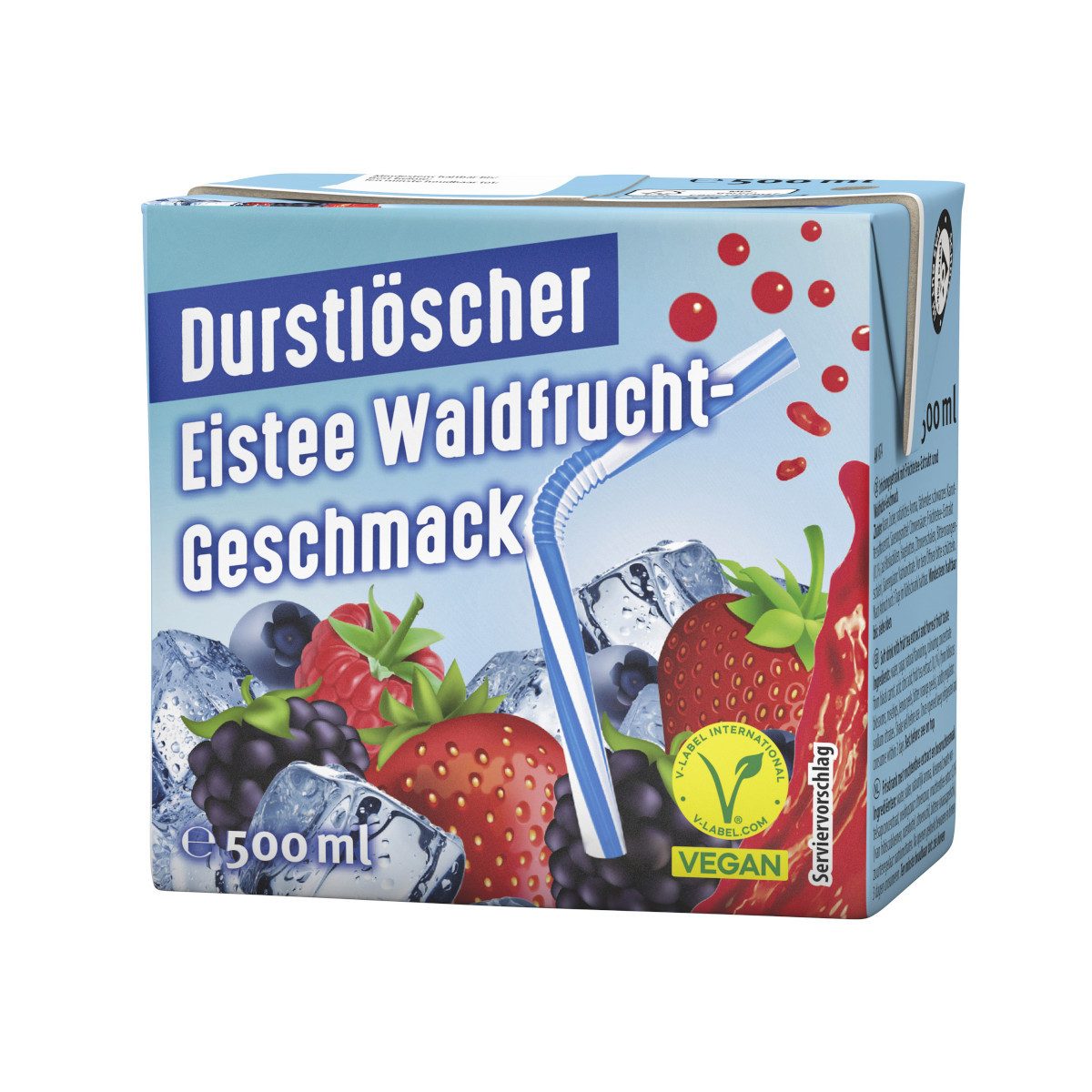 DURSTLOESCHER Tee, Durstlöscher Eistee Waldfrucht Geschmack Erfrischungsgetränk 500ml